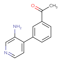 Chemical structure of 1-[3-(3-aminopyridin-4-yl)phenyl]ethan-1-one - CSSB00025785087