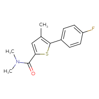 Chemical structure of 5-(4-fluorophenyl)-N,N,4-trimethylthiophene-2-carboxamide - CSSB02004682231
