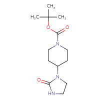 Chemical structure of tert-butyl 4-(2-oxoimidazolidin-1-yl)piperidine-1-carboxylate - CSSB00000764998