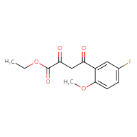 Chemical structure of ethyl 4-(5-fluoro-2-methoxyphenyl)-2,4-dioxobutanoate - CSSB00020598487