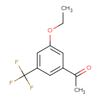 Chemical structure of 1-[3-ethoxy-5-(trifluoromethyl)phenyl]ethan-1-one - CSSB00135304037