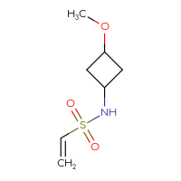 Chemical structure of N-(3-methoxycyclobutyl)ethene-1-sulfonamide - CSMB00153707181