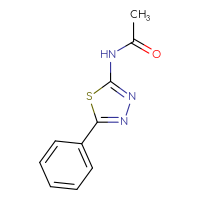 Chemical structure of N-(5-phenyl-1,3,4-thiadiazol-2-yl)acetamide - CSSB00000012265