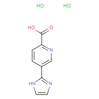 Chemical structure of 5-(1H-imidazol-2-yl)pyridine-2-carboxylic acid dihydrochloride - CSSB20621793537