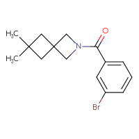 Chemical structure of 2-(3-bromobenzoyl)-6,6-dimethyl-2-azaspiro[3.3]heptane - CSSB00110837987