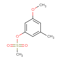 Chemical structure of 3-methoxy-5-methylphenyl methanesulfonate - CSSB20461919720