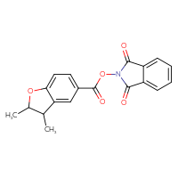 Chemical structure of 1,3-dioxo-2,3-dihydro-1H-isoindol-2-yl 2,3-dimethyl-2,3-dihydro-1-benzofuran-5-carboxylate - CSSB00116223128
