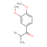 Chemical structure of 2-bromo-1-(3,4-dimethoxyphenyl)propan-1-one - CSSB00000747521
