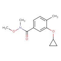 Chemical structure of 3-cyclopropoxy-N-methoxy-N,4-dimethylbenzamide - CSSB15033578951