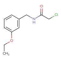 Chemical structure of 2-chloro-N-[(3-ethoxyphenyl)methyl]acetamide - CSSB00000742205