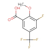 Chemical structure of 3-fluoro-2-methoxy-5-(trifluoromethyl)benzoic acid - CSSB00135274356