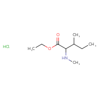 Chemical structure of ethyl 3-methyl-2-(methylamino)pentanoate hydrochloride - CSSB21043408594