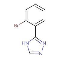 Chemical structure of 3-(2-bromophenyl)-4H-1,2,4-triazole - CSSB00000756175