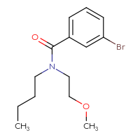 Chemical structure of 3-bromo-N-butyl-N-(2-methoxyethyl)benzamide - CSSB02007804727
