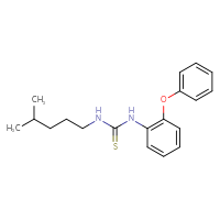 Chemical structure of 3-(4-methylpentyl)-1-(2-phenoxyphenyl)thiourea - CSSB21432444442