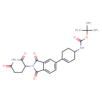 Chemical structure of tert-butyl N-{4-[2-(2,6-dioxopiperidin-3-yl)-1,3-dioxo-2,3-dihydro-1H-isoindol-5-yl]cyclohex-3-en-1-yl}carbamate - CSSB06593417146