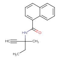 Chemical structure of N-(3-methylpent-1-yn-3-yl)naphthalene-1-carboxamide - CSSB00041692639