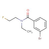 Chemical structure of 3-bromo-N-ethyl-N-(2-fluoroethyl)benzamide - CSSB02133269784