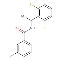 Chemical structure of 3-bromo-N-[1-(2,6-difluorophenyl)ethyl]benzamide - CSSB00038556466