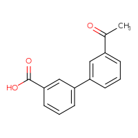 Chemical structure of 3'-acetyl-[1,1'-biphenyl]-3-carboxylic acid - CSSB00020605429