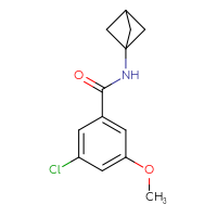 Chemical structure of N-{bicyclo[1.1.1]pentan-1-yl}-3-chloro-5-methoxybenzamide - CSSB01156968817