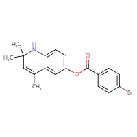 Chemical structure of 2,2,4-trimethyl-1,2-dihydroquinolin-6-yl 4-bromobenzoate - CSSB00121702981