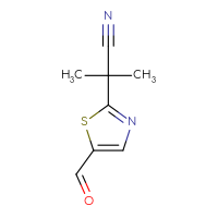 Chemical structure of 2-(5-formyl-1,3-thiazol-2-yl)-2-methylpropanenitrile - CSSB00013948229