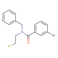 Chemical structure of N-benzyl-3-bromo-N-(2-fluoroethyl)benzamide - CSSB06781514137