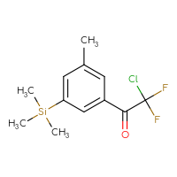 Chemical structure of 2-chloro-2,2-difluoro-1-[3-methyl-5-(trimethylsilyl)phenyl]ethan-1-one - CSSB21103684882