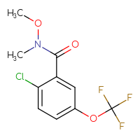 Chemical structure of 2-chloro-N-methoxy-N-methyl-5-(trifluoromethoxy)benzamide - CSSB15046471701