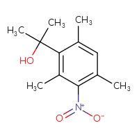 Chemical structure of 2-(2,4,6-trimethyl-3-nitrophenyl)propan-2-ol - CSSB21246276531