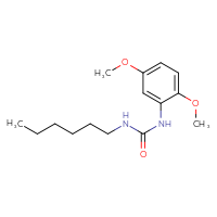 Chemical structure of 1-(2,5-dimethoxyphenyl)-3-hexylurea - CSSB00047020754
