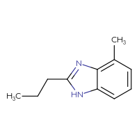 Chemical structure of 4-methyl-2-propyl-1H-1,3-benzodiazole - CSSB00011386627