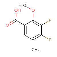Chemical structure of 3,4-difluoro-2-methoxy-5-methylbenzoic acid - CSSB00010391475