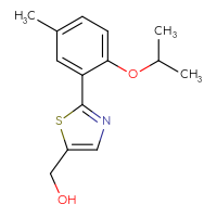 Chemical structure of {2-[5-methyl-2-(propan-2-yloxy)phenyl]-1,3-thiazol-5-yl}methanol - CSSB11893150303