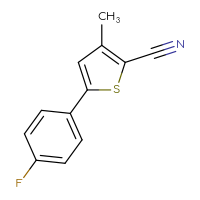 Chemical structure of 5-(4-fluorophenyl)-3-methylthiophene-2-carbonitrile - CSSB00009994760