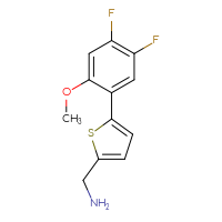 Chemical structure of 1-[5-(4,5-difluoro-2-methoxyphenyl)thiophen-2-yl]methanamine - CSSB02168241808