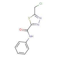 Chemical structure of 5-(chloromethyl)-N-phenyl-1,3,4-thiadiazole-2-carboxamide - CSSB00000026222