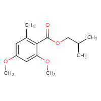 Chemical structure of 2-methylpropyl 2,4-dimethoxy-6-methylbenzoate - CSSB00121570489