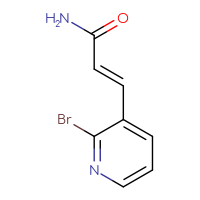 Chemical structure of (2E)-3-(2-bromopyridin-3-yl)prop-2-enamide - CSSB00016272259