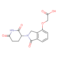 Chemical structure of 2-{[2-(2,6-dioxopiperidin-3-yl)-1-oxo-2,3-dihydro-1H-isoindol-4-yl]oxy}acetic acid - CSSB00159323045