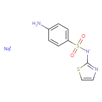 Chemical structure of sodium 4-{[(1,3-thiazol-2-yl)azanidyl]sulfonyl}aniline - CSSB00000039209