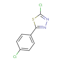 Chemical structure of 2-chloro-5-(4-chlorophenyl)-1,3,4-thiadiazole - CSSB00000698498