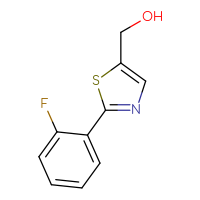 Chemical structure of [2-(2-fluorophenyl)-1,3-thiazol-5-yl]methanol - CSSB00012306713