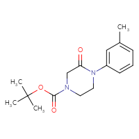 Chemical structure of tert-butyl 4-(3-methylphenyl)-3-oxopiperazine-1-carboxylate - CSSB00028736153