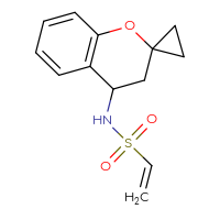 Chemical structure of N-{3,4-dihydrospiro[1-benzopyran-2,1'-cyclopropan]-4-yl}ethene-1-sulfonamide - CSMB21332109466