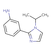 Chemical structure of 3-[1-(propan-2-yl)-1H-imidazol-2-yl]aniline - CSSB00011353148