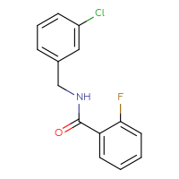 Chemical structure of N-[(3-chlorophenyl)methyl]-2-fluorobenzamide - CSSB00000582217