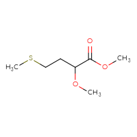 Chemical structure of methyl 2-methoxy-4-(methylsulfanyl)butanoate - CSSB01392470581