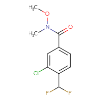 Chemical structure of 3-chloro-4-(difluoromethyl)-N-methoxy-N-methylbenzamide - CSSB06983628101